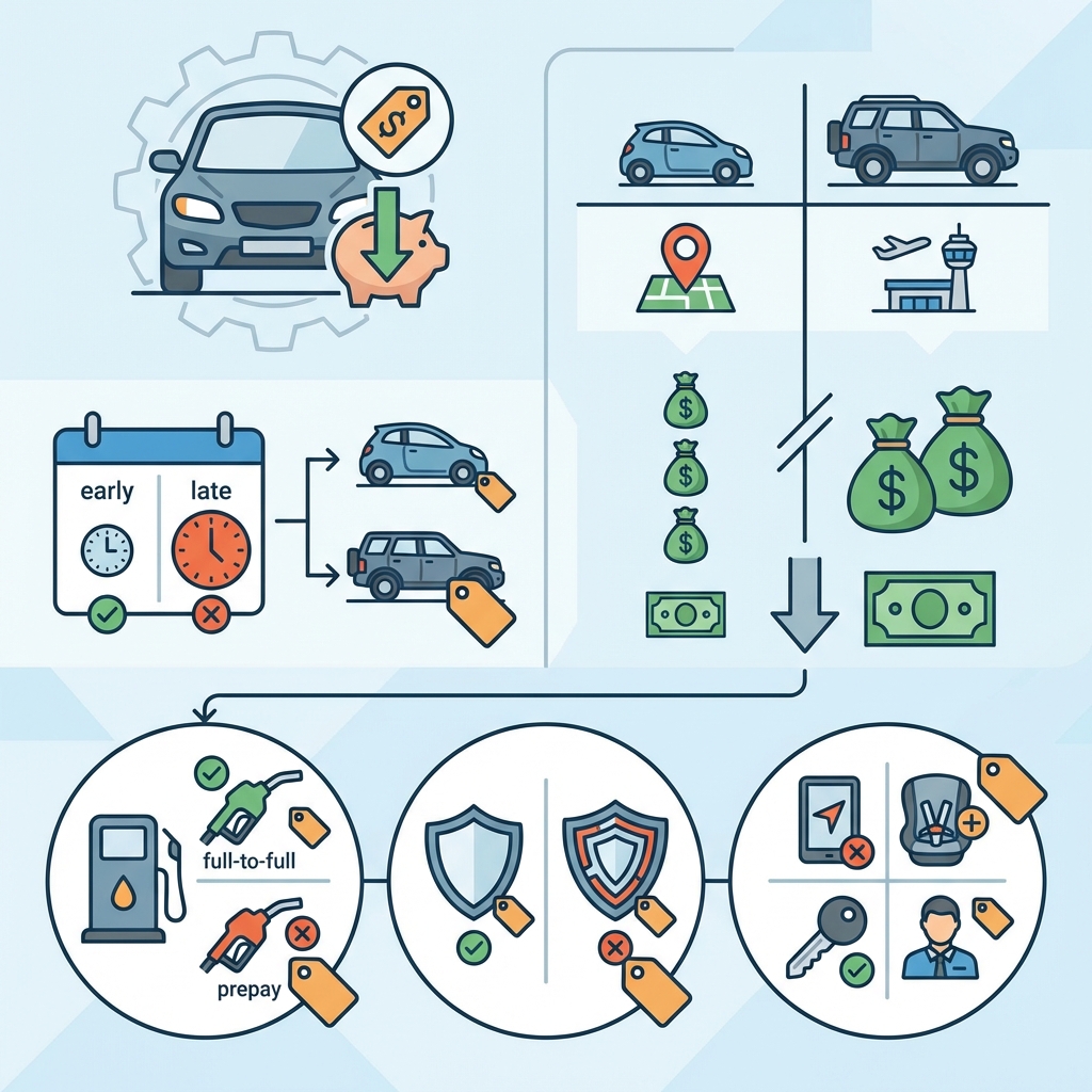 Infographie location voiture moins chère