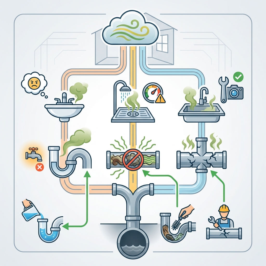 Infographie odeur canalisation
