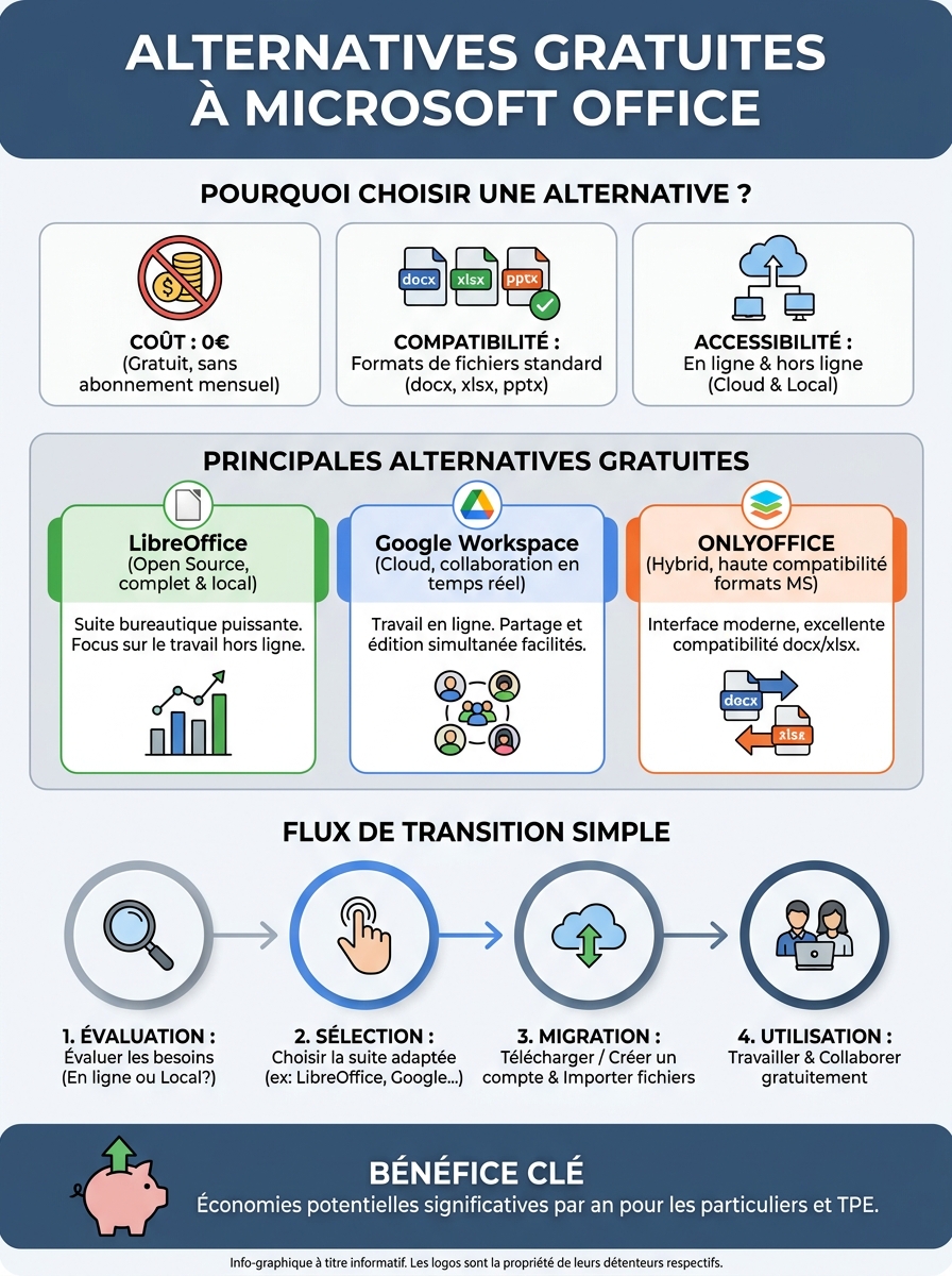 Infographie alternative gratuite Microsoft Office
